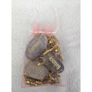 Inspirational Word Stones Polished Rocks Set of 3 - Serenity Harmony Balance